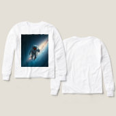Jongens Astronaut Ruimte Sterrenstelsel Lange Mouw (Voorkant /achterkant)