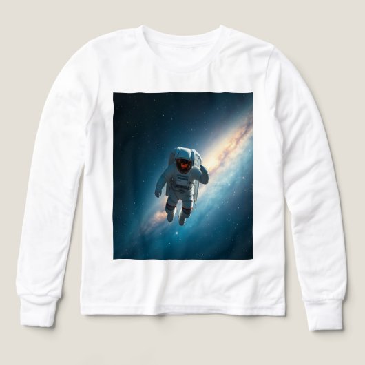 Jongens Astronaut Ruimte Sterrenstelsel Lange Mouw (Voorkant)
