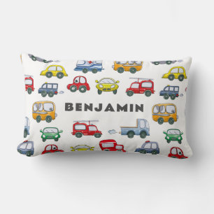 Jongens Auto's Schattig Blauw Persoonlijk Kussen