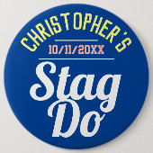 Jongens Avond Uit Jonggezellenfeest Ronde Button 6,0 Cm (Voorkant)