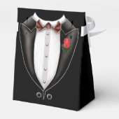 Jongens Avond Uit Tuxedo Tent Bedankdoosjes (Achterkant)