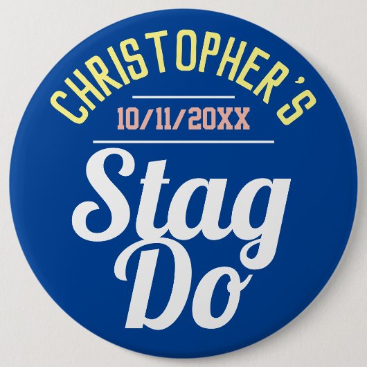 Jongens Avond Uit Uitstap Jongens Avond Ronde Button 6,0 Cm (Voorkant)