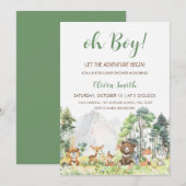  Jongens Avontuur Baby Shower Kaart (Voorkant / Achterkant)