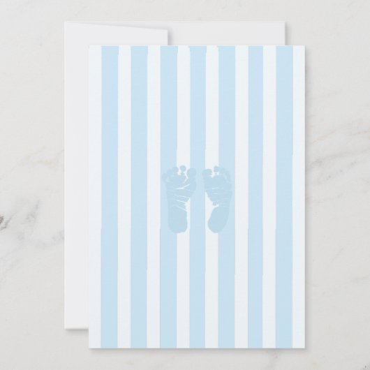 Jongen's Baby Douche Uitnodigingen (Achterkant)