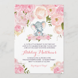 Jongens Baby Elephant Baby Shower Invitations Kaart