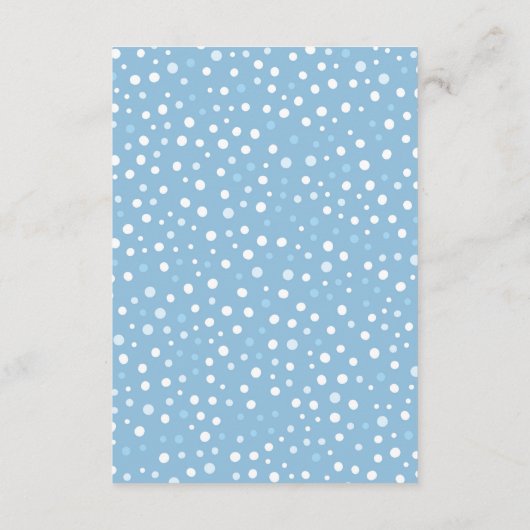 Jongens Baby Het is koud buiten Luier Raffle Kaart (Achterkant)