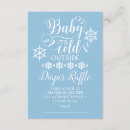 Jongens Baby Het is koud buiten Luier Raffle Kaart