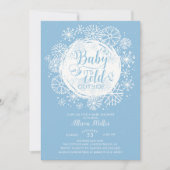 Jongens Baby Het is koud buiten Uitnodiging (Voorkant)