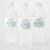 Jongens Baby Olifant Baby shower Waterfles Labels Waterfles Etiket (Flessen)