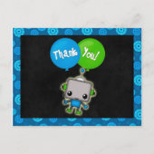 Jongens Baby Robot Bedankt Kaarten Briefkaarten 07 (Voorkant)