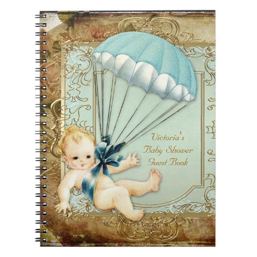 Jongens  Baby shower Gastboek Notitieboek (Voorkant)
