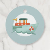 Jongens Baby shower nautisch blauw Dank je Bedankjes Labels (Achterkant)