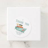 Jongens Baby shower nautisch blauw Dank je Bedankjes Labels (In situ)