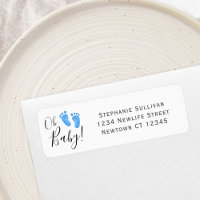 Jongens Baby shower retouradres
