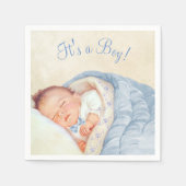 Jongens  Baby shower Servetten (Voorkant)