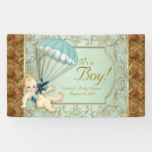 Jongens  Baby shower Spandoek (Horizontaal)