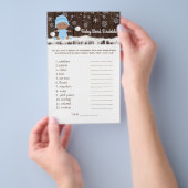 Jongens baby shower spellen flyer (Hand)
