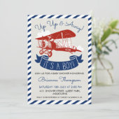 Jongens Baby shower uitnodiging (Staand voorkant)