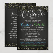 Jongens Baby shower Uitnodiging Gecombineerde Join (Voorkant / Achterkant)