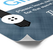 Jongens baby showers kaarten en geschenken onderte poster (Hoek)