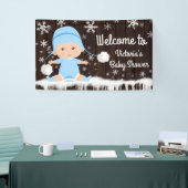 Jongens Baby zijn koude buiten Baby shower banner (Beurs)