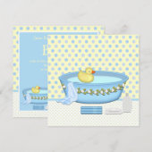 Jongens Bad Tijd Baby Shower Kaart (Voorkant / Achterkant)