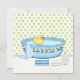 Jongens Bad Tijd Baby Shower Kaart