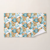 Jongens badhanddoekenset | Blauwe teddyberen | Bad Handdoek (Handdoek)