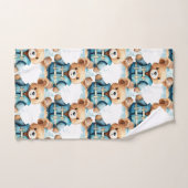 Jongens badhanddoekenset | Blauwe teddyberen | Bad Handdoek (Handdoek)
