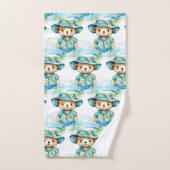Jongens badhanddoekenset | Blauwe teddyberen | Bad Handdoek (Handdoek)