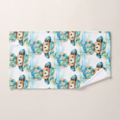 Jongens badhanddoekenset | Blauwe teddyberen | Bad Handdoek (Handdoek)