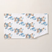 Jongens badhanddoekenset | Blauwe teddyberen | Bad Handdoek (Handdoek)