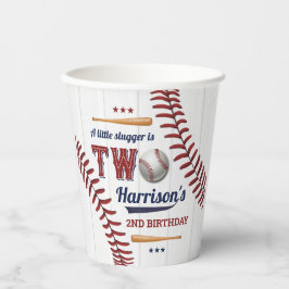 Jongens Baseball 2e verjaardag Papieren Bekers