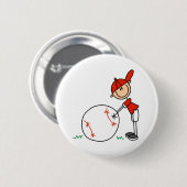 Jongens Baseball aanpassen Ronde Button 5,7 Cm (Voorkant /achterkant)