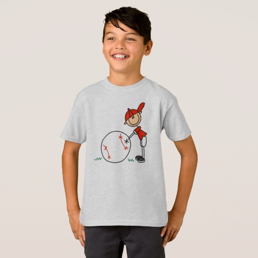 Jongens Baseball aanpassen T-shirt (Voorkant volledig)