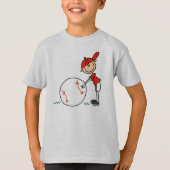 Jongens Baseball aanpassen T-shirt (Voorkant)