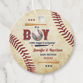 Jongens  Baseball Baby shower Bedankjes Labels