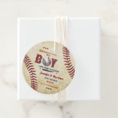 Jongens  Baseball Baby shower Bedankjes Labels (In situ)