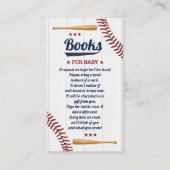 Jongens Baseball Baby shower Boek Aanvraag Informatiekaartje (Voorkant)