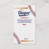 Jongens Baseball Baby shower Luier Raffle Informatiekaartje (Voorkant)
