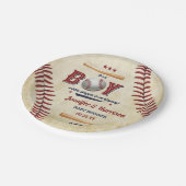 Jongens  Baseball Baby shower Papieren Bordje (Gekanteld)