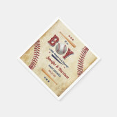 Jongens  Baseball Baby shower Servet (Hoek)