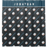 Jongens Baseball Bat & Ball Sport Masculine Kinder Douchegordijn (Voorkant)