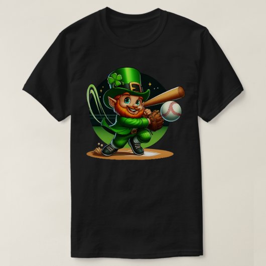 Jongens Baseball St Patricks Day Ball Catcher T-shirt (Design voorkant)