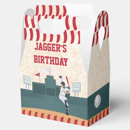 Jongens Baseball Theme Party Favor Box Bedankdoosjes (Geopend)