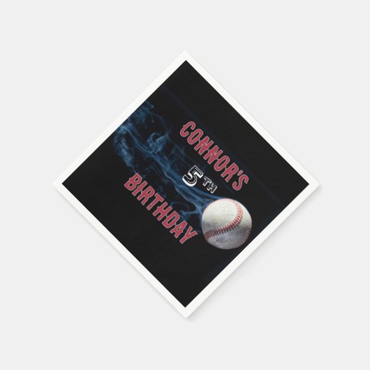 Jongens Baseball Verjaardag servetten (Hoek)