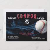 Jongens Baseball verjaardag uitnodiging (Voorkant)