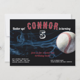 Jongens Baseball verjaardag uitnodiging