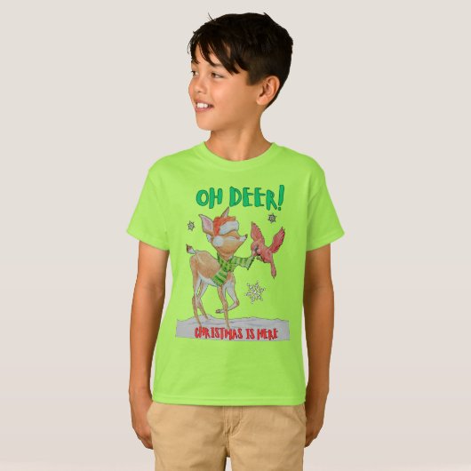 Jongens Basic Kerst T-shirt (Voorkant volledig)