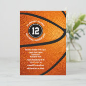 jongens basketbalfeest jongens kaart (Staand voorkant)